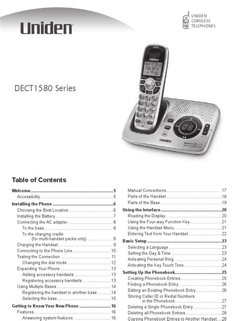 Dect Uniden Manual 6