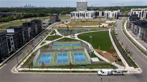Dedicated pickleball courts at new Highland Bridge park are a first for St. Paul
