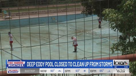 Deep Eddy Pool closed Thursday for storm debris cleaning, expected to reopen Friday