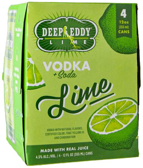 Ingredients. 2 oz Deep Eddy Ruby Red Vodka 4 oz Club Soda Lime Wheel. Steps. Pour Deep Eddy Ruby Red Vodka into a Collins glass, add ice and top with club soda. . 