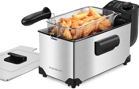 Deep fryer amazon. Kerilyn Deep Fryer Pot, 11 Inch/4.2 L Janpanese Style Tempura Frying Pot with Lid, 304 Stainless Steel with Temperature Control and Oil Drip Drainer Rack, for Kitchen French Fries, Chicken etc. 546. 1K+ bought in past month. $3999. Save 5% with coupon. 