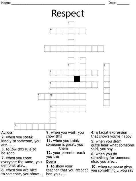 Deep respect crossword clue. Personal respect. Today's crossword puzzle clue is a cryptic one: Personal respect. We will try to find the right answer to this particular crossword clue. Here are the possible solutions for "Personal respect" clue. It was last seen in British cryptic crossword. We have 1 possible answer in our database. 