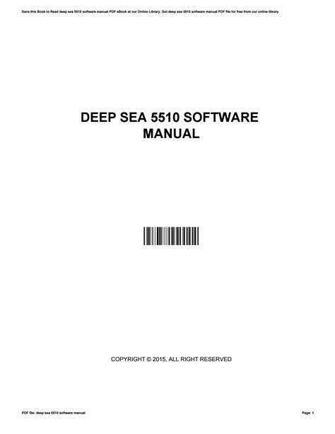 Deep sea 5510 manual de software. - Dayton 25 ton hydraulic press manual.