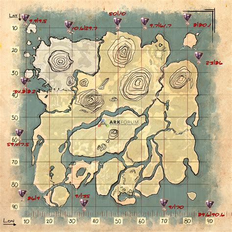 Explorer Map (Scorched Earth) This article is about locations of explorer notes, caves, artifacts, and beacons on Scorched Earth. For locations of resource nodes, see Resource Map (Scorched Earth).. 