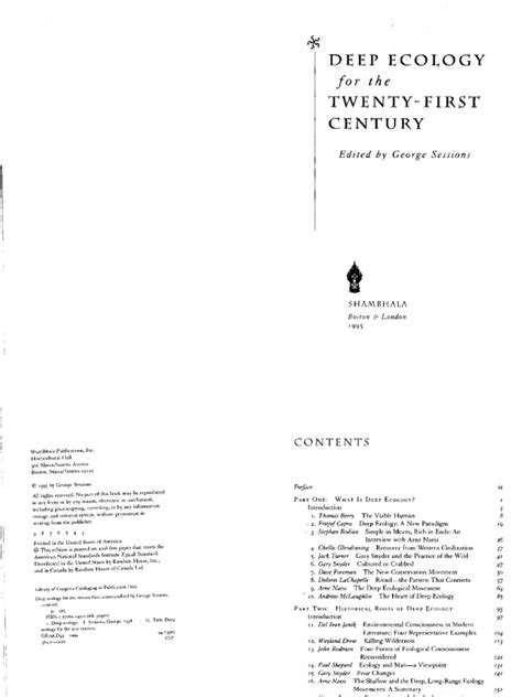 Read Deep Ecology For The Twentyfirst Century By George Sessions