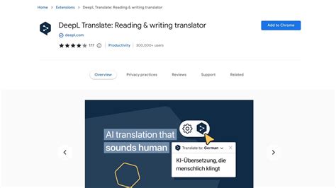 Deepl translator extension. Feb 1, 2023 · Download To DeepL translation for Firefox. Right-click on a section of text and click on "To DeepL" to translate it to your language. Default language is selected in extension preferences. 
