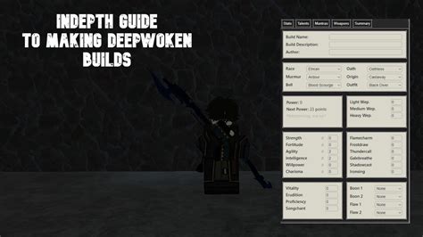 New Build. Deepwoken Builder Invite Aen. Had a tough day? Advertise on this site. Deepwoken stats builder, with full talents and mantra support. Available for all devices! Made by Cyfer#2380.