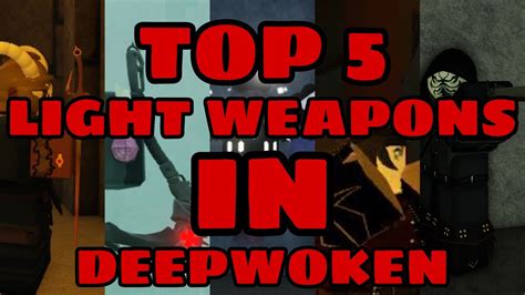 Deepwoken light weapons. Light weapons are exclusively used in one-handed stance, so consider this when preparing your build. The weapons in this category are daggers, rapiers, fists, and guns. Light weapons are great if you value higher attack speed but aren’t well-equipped for high damage or long range.