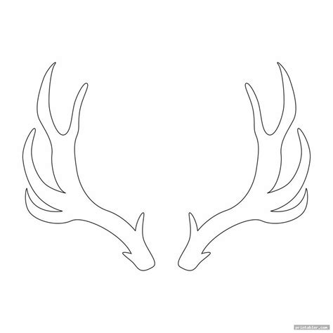 Deer Antler Template