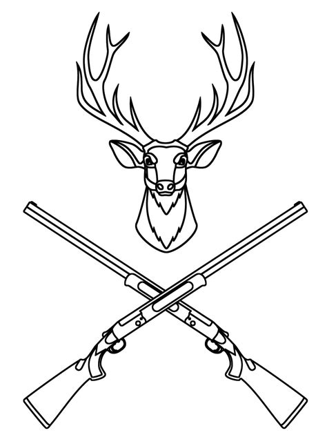 Deer Hunting Coloring Sheets