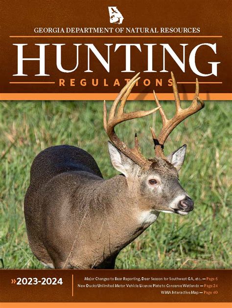 Official Georgia hunting and fishing rules and regulations. License and permit information, season dates and limits.. 