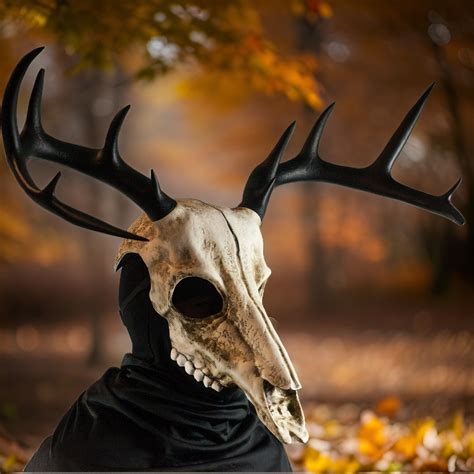 Deer skull mask with antlers. .  ...