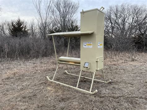 Deer trough feeder with roof. Check out our trough style covered feeders with a steel galvanized feed trough and a metal roof system. These feeders are built to last a lifetime! To order call 334-524-6202 #saddaddyhuntingblinds #thesaddaddyadvantage #saddaddyfeeders #thetoughestblindsontheplanet #steelblinds #madeintheUSA #keepwarmkeepdrykeephunting #buckmuscle #peasplus # ... 