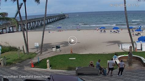 Deerfield beach webcam. Webcams in Deerfield Beach, FL Live Cams, Weather Conditions, and Beach Activity Webcams - U.S. Beaches Alabama (30) California (261) Connecticut (33) Delaware (26) Florida (517) Panama City Beach, FL (31) Destin, FL (26) Daytona Beach, FL (13) Cocoa Beach, FL (10) West Palm Beach, FL (12) St. Pete Beach, FL (10) Hollywood Beach, FL (8) 