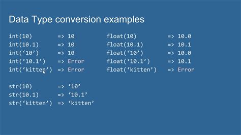 Default data type conversion