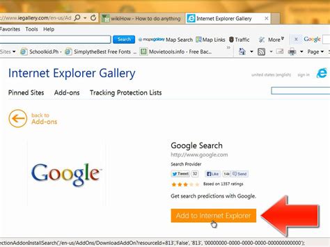  Open Internet Explorer. In the top right corner of your browser, click the down arrow in the search box. Click Find More Providers. Click Google. Check the box next to "Make this my default search provider." Click Manage Search Providers. Click Add. Firefox. Open Firefox. . 