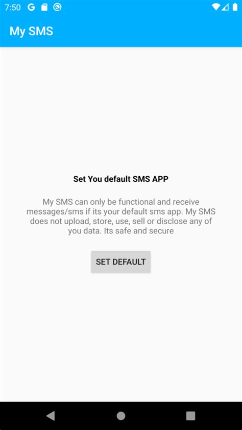 Default sms handler permission.  However, after review, we found that your app does not ma...