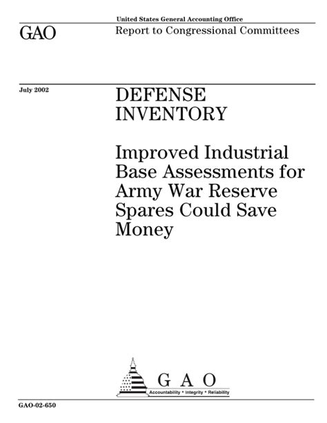 Defense Inventory Improved Management Framework Needed To Guide Army Best Practice Initiatives