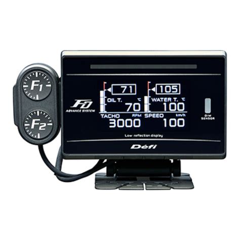 Defi tachometer setup.  ADVANCE FD control unit pdf manual download.  Set t...