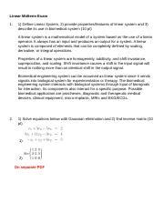Define Linear Exam