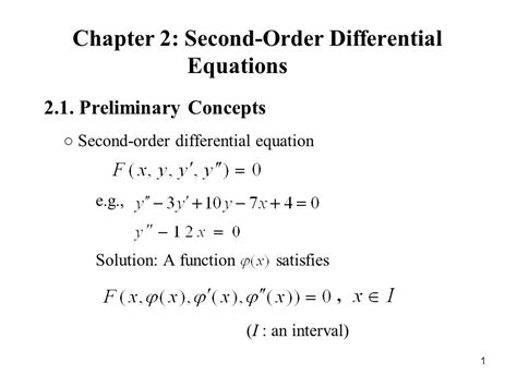 Define Second Order Differential Equation BoaresEverett