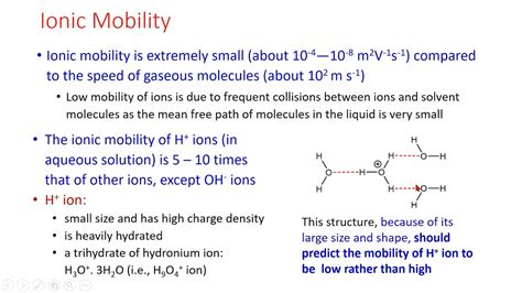 Define ionic mobility? What is the unit of ionic mobility. Chemistry …