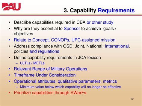 Defining Capabilities and Requirements for Tactical Support …