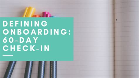 Defining Onboarding: 60-Day Check-In Baudville