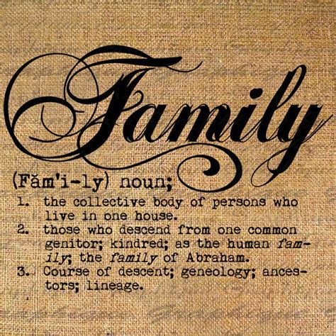 Definition FAMILY Text Typography Words Digital Image Download Etsy