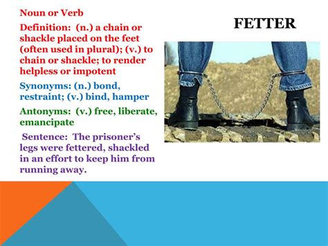 Definition of Fetters Meaning and Definition - bibliatodo.com