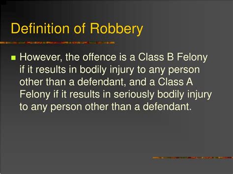 Definition of Robbery - belmont.edu