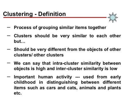 Clustering is a type of unsupervised learning comprising many different methods 1. Here we will focus on two common methods: hierarchical clustering 2, which can use any similarity measure, and k .... 