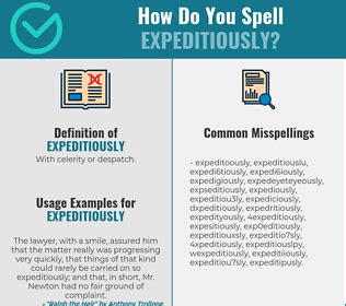 Definition of expeditely What does expeditely mean?