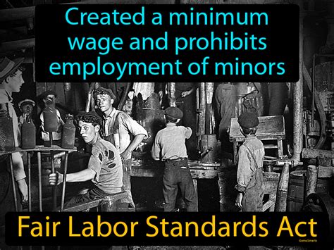 In the United States, the Fair Labor Standards Act of 1938 (FLSA) restricts the employment of children. The FLSA defines the minimum age for employment to 14 years for non-agricultural jobs with restrictions on hours, restricts the hours for youth under the age of 16, and prohibits the employment of children under the age of 18 in occupations deemed hazardous by the Secretary of Labor..