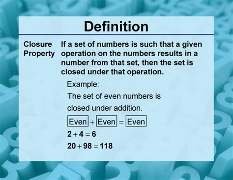 DefinitionClosure Property Media4Math