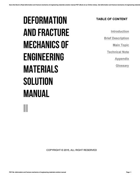 Deformation and fracture mechanics of engineering materials solution manual free download. - El poblamiento en tierra de indios cahitas.