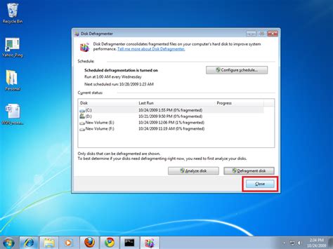 Defragment Your Windows 7 Computer