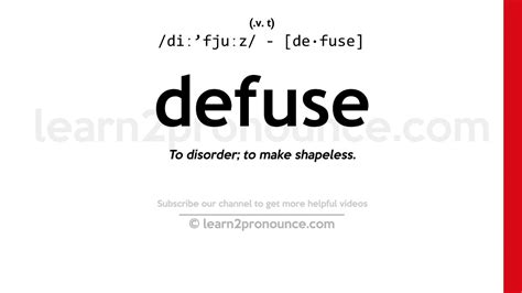 Defuse Meaning YouTube