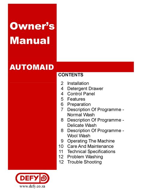 Defy automaid daw 265 user manual. - Man of steel and velvet a guide to masculine development.