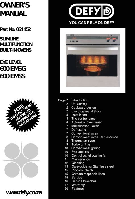 Defy gemini multifunction thermofan oven manual. - Muzsikáló szerkezetek története, a harangjátéktól a fénytelefonig..