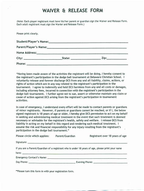 Defy waiver form. Elective/Voluntary Waiver Form. English; Spanish; This is the most commonly used waiver and is intended for activities in which participation is voluntary. Group Waiver: Should be used in conjunction with the Elective/Voluntary Waiver. If a lot of people wish to participate in an activity, you can post one copy of the Elective/Voluntary or Required … 