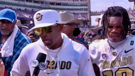 Deion sanders post game interview. "Deion Sanders bungled the end of the half about as badly as you can, gifting Oregon State time for a touchdown. OSU leads 14-3, as the play caller switch at Colorado has led to 52 first half ... 
