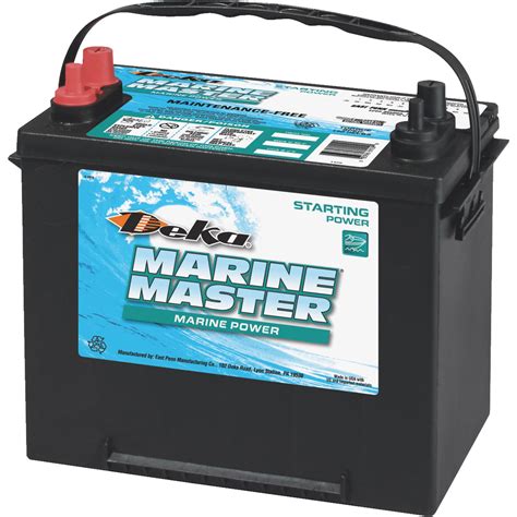 Deka Marine Master Marine Starting Battery 27M. SKU. 649160 Special Price $154.99. Regular Price $159.99. See price in cart $0.00 i () Online price. In-store price and availability may vary. ... Deka: Sub Brand: Marine Master: Model Number: 27M6: Volts: 12 V: Size: 27M: Manufacturer Number: 27M6: Product Availability: In Stores/Curbside Pickup .... 