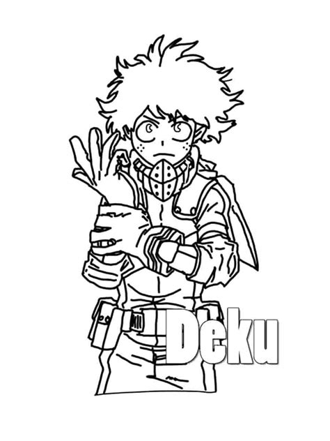 Deku Coloring Shee