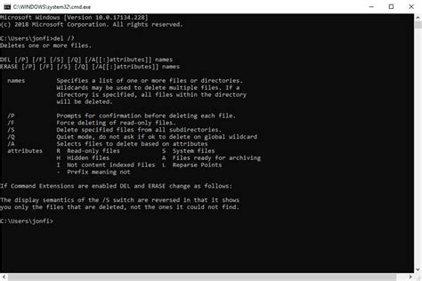 Del Command Examples Options Switches and More 