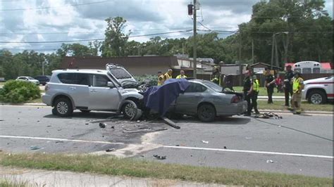 A mangled motorcycle was left spread across the pavement after a deadly crash in Volusia County. . 