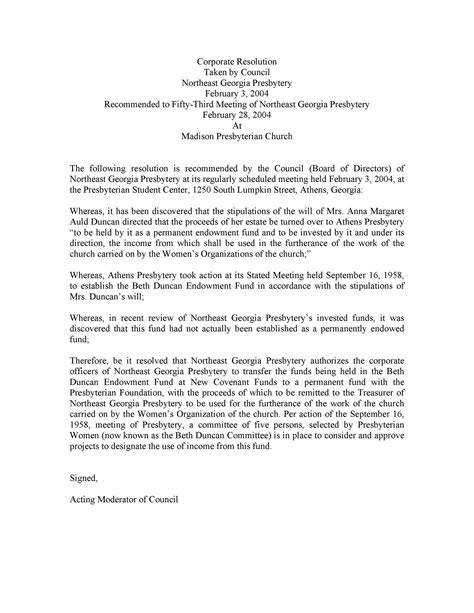 Delaware Board Resolution Template Master of Documents