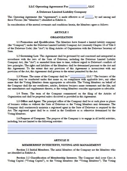 Delaware llc operating agreement sample.  Do I Need an Operating Agreement for My LLC...