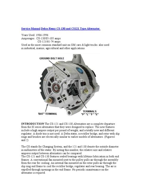 Delco remy cs 130 alternator service manual. - S e jakes catch a ghost or downlad.