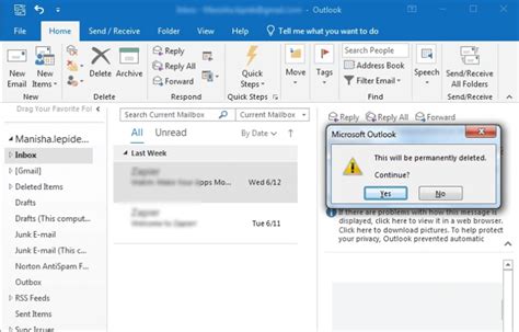 Delete a Message Without Downloading It in Outlook